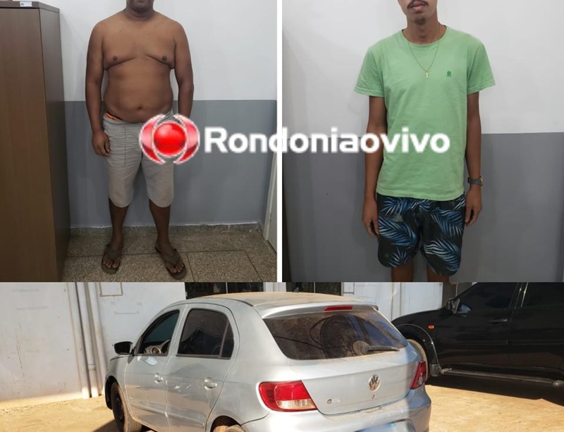 NO FLAGRA: Sevic do 8° DP prende dupla em Gol prata com TV furtada de residência