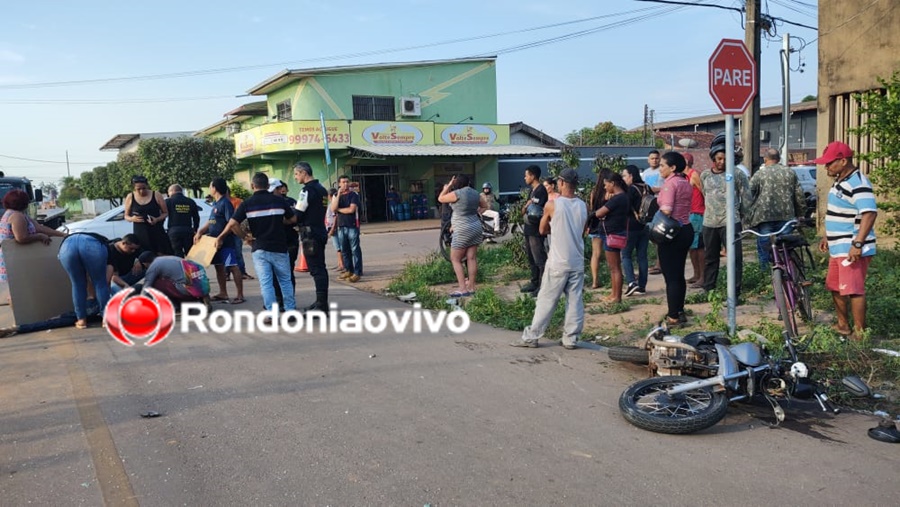 ASSISTA O VÍDEO: Motociclista fica desacordado após grave acidente