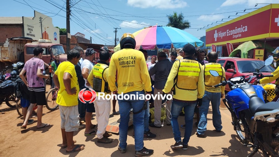 URGENTE: Mototaxista fica desacordado após grave acidente