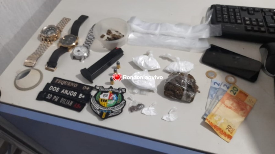 NO ORGULHO: PM vai apurar crime de violência doméstica e prende homem por tráfico 