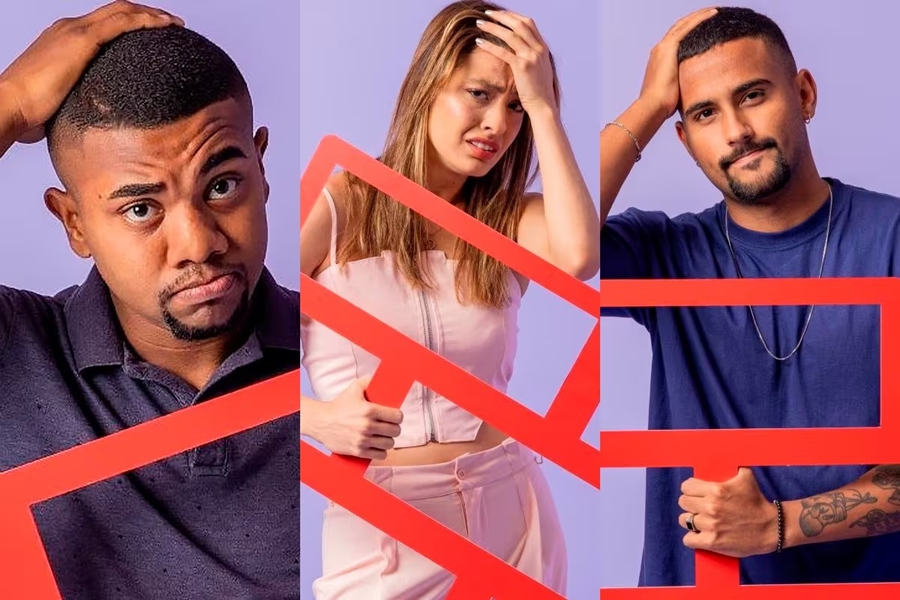 BBB24: Beatriz, Davi e Lucas Pizane estão no terceiro paredão 