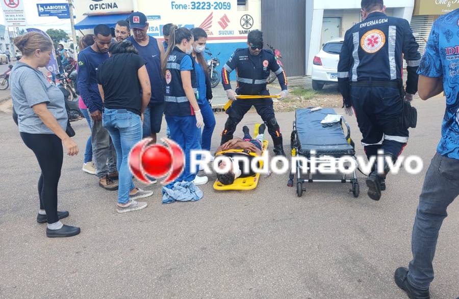 VÍDEO: Ciclista puxado por moto quebra a perna após batida com Corolla