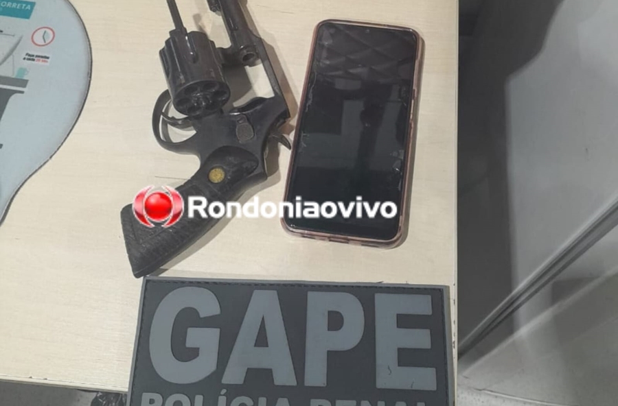 ARMA ROUBADA: GAPE prende casal que ia jogar droga para dentro de penitenciária