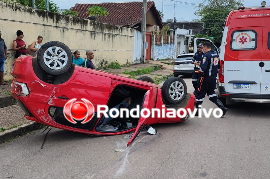 VÍDEO: Capotamento de Gol deixa motorista ferido na Dom Pedro II