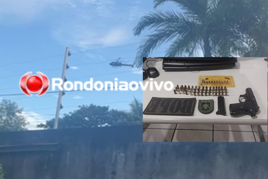 OPERAÇÃO: Polícia faz cerco com apoio de helicóptero e prende homem armado