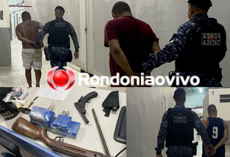 FLAGRANTE: Três são presos com armas, drogas e roçadeira de trabalhador que foi torturado