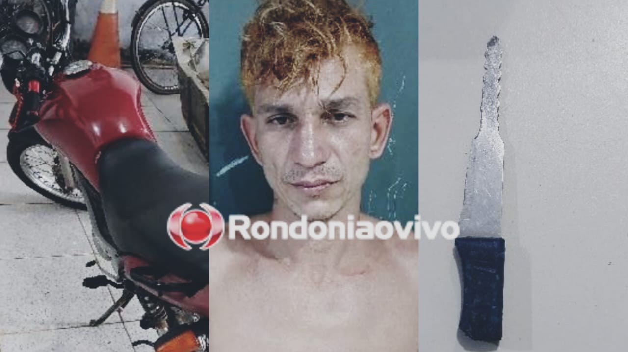 CAIU: Ladrão de moto é preso ao ser flagrado agindo na frente de empresa na capital