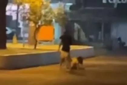 NO MEIO DA RUA: PM flagra adolescente sendo espancada pelo marido por ciúmes