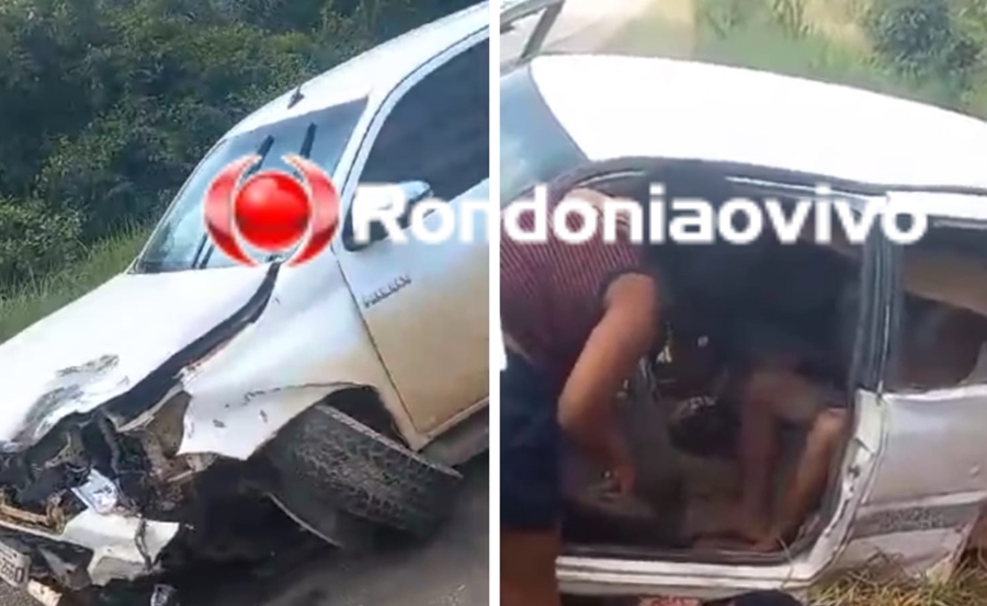 VÍDEO: Grave acidente na BR-319 entre Hilux e Gol deixa duas pessoas feridas