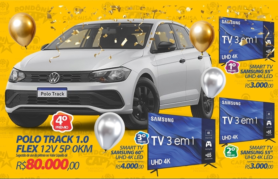 RONDÔNCAP: 1 POLO de 80 mil reais, 3 TVs 4k, 40 giros e o título só 10 reais