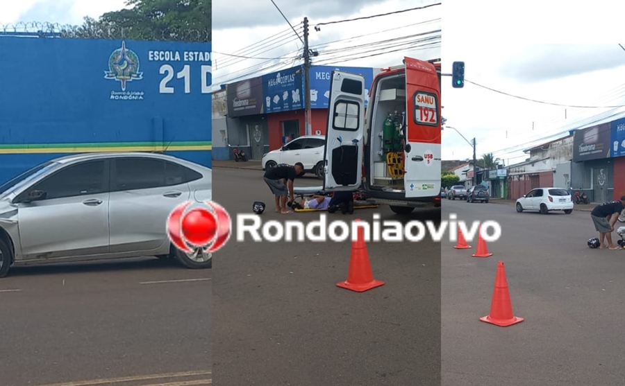 NA ABUNÃ: Moto aplicativo faz conversão proibida e sofre grave acidente