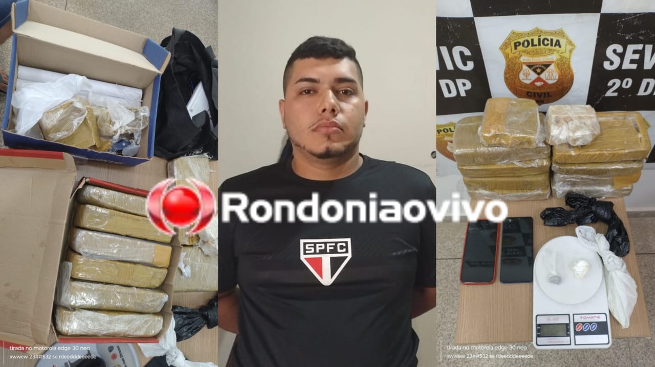 AÇÃO DO 2° DP: Traficante é preso com cerca de 10 quilos de drogas em vila de apartamento