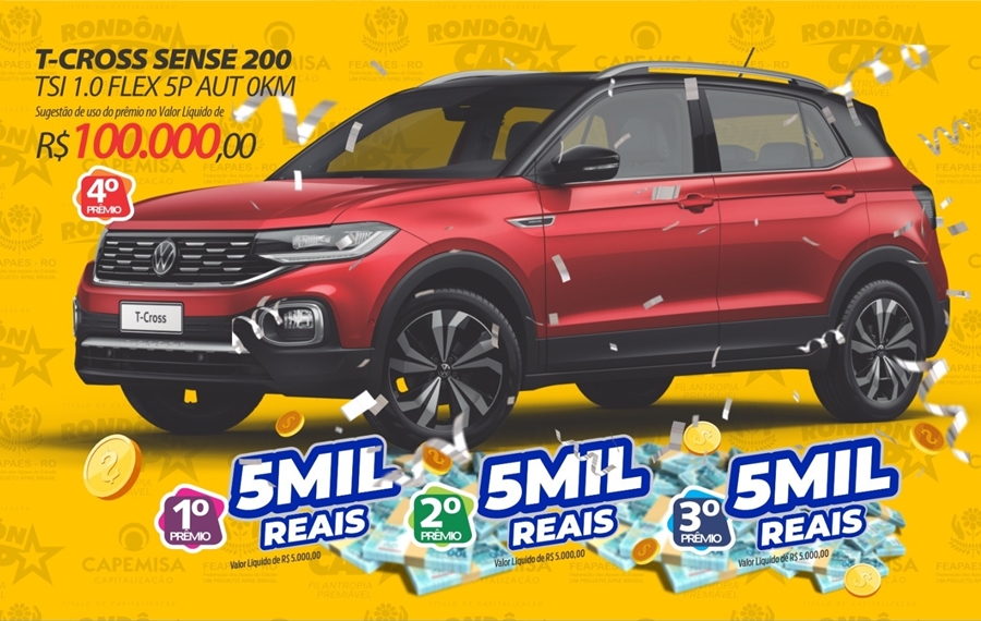 SORTEIO: O S-U-V mais vendido da Volkswagen pela primeira vez no Rondoncap