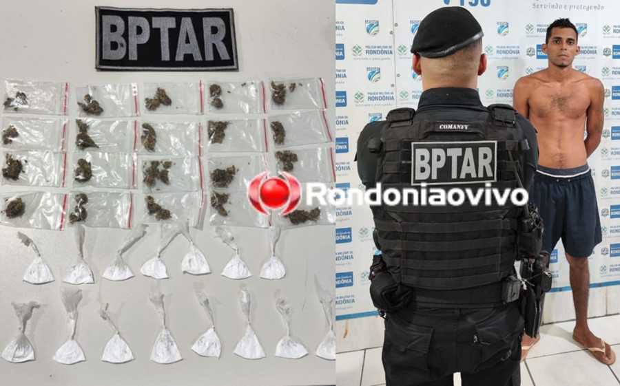 NA JAMAICA: BPTAR prende traficante foragido com porções de maconha skunk e cocaína
