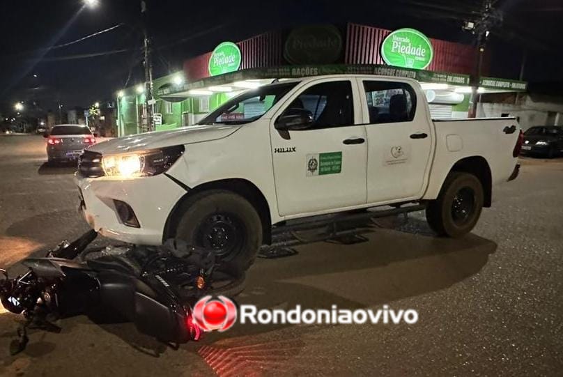 CIDADE DO LOBO: Menino de quatro anos fica ferido após acidente entre moto e veículo da SESAU 