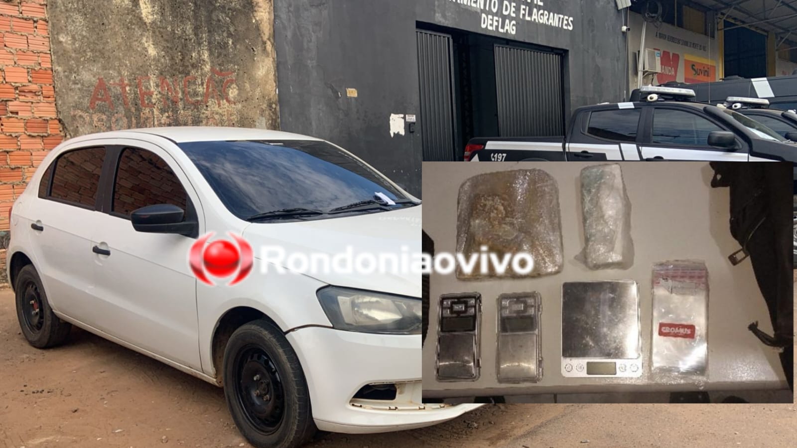 APÓS PERSEGUIÇÃO: Motorista de aplicativo tenta fugir, mas é preso com tabletes de cocaína 