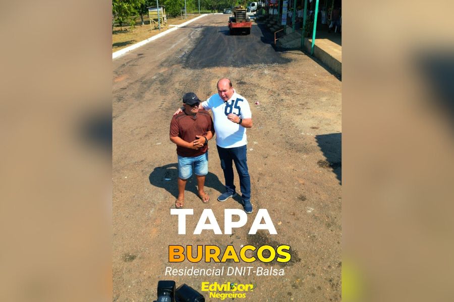 EDWILSON NEGREIROS: Prefeitura atende pedido de vereador com operação tapa-buracos