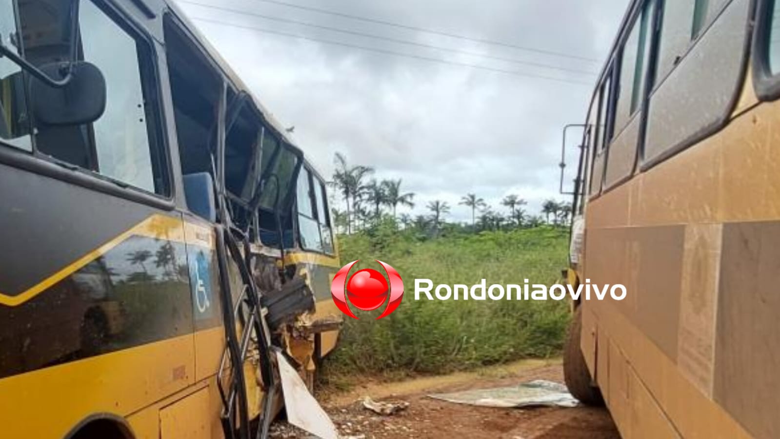 URGENTE: Batida entre dois ônibus escolares deixa motorista e passageiros feridos