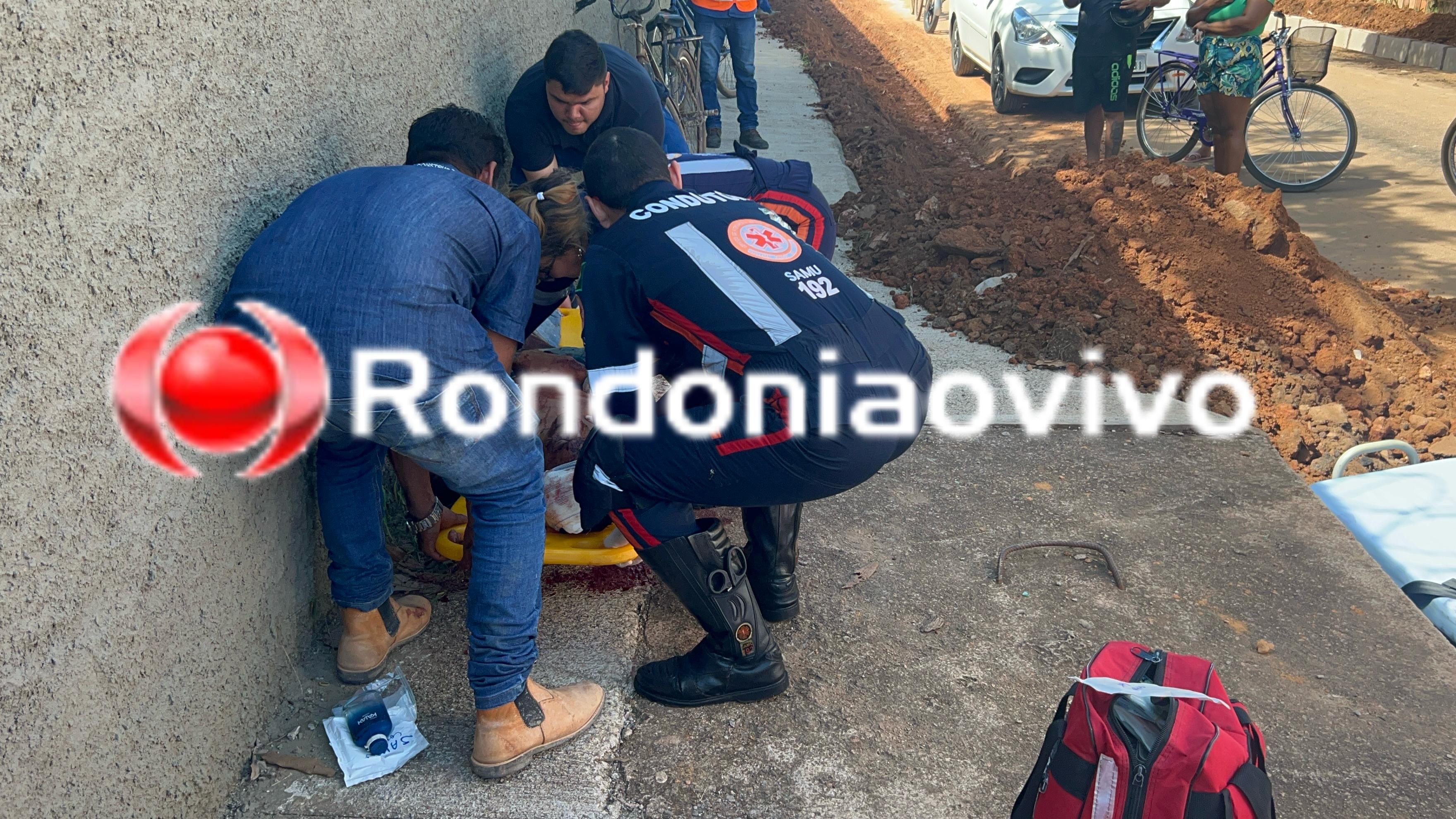 INTUBADO: Homem tem traumatismo craniano ao ser agredido a enxadada 