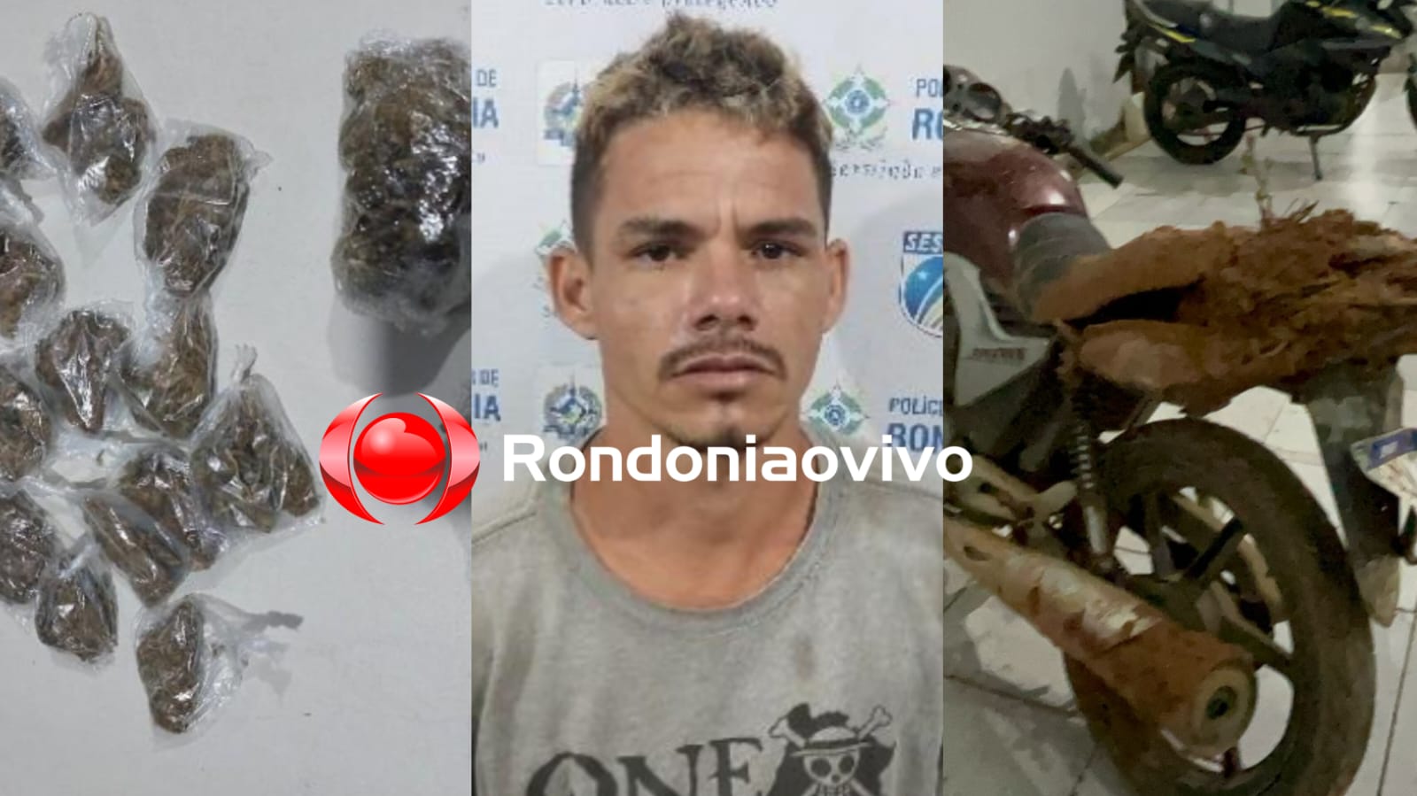 SE DEU MAL: Apenado acusado de tráfico colide moto contra muro durante perseguição 