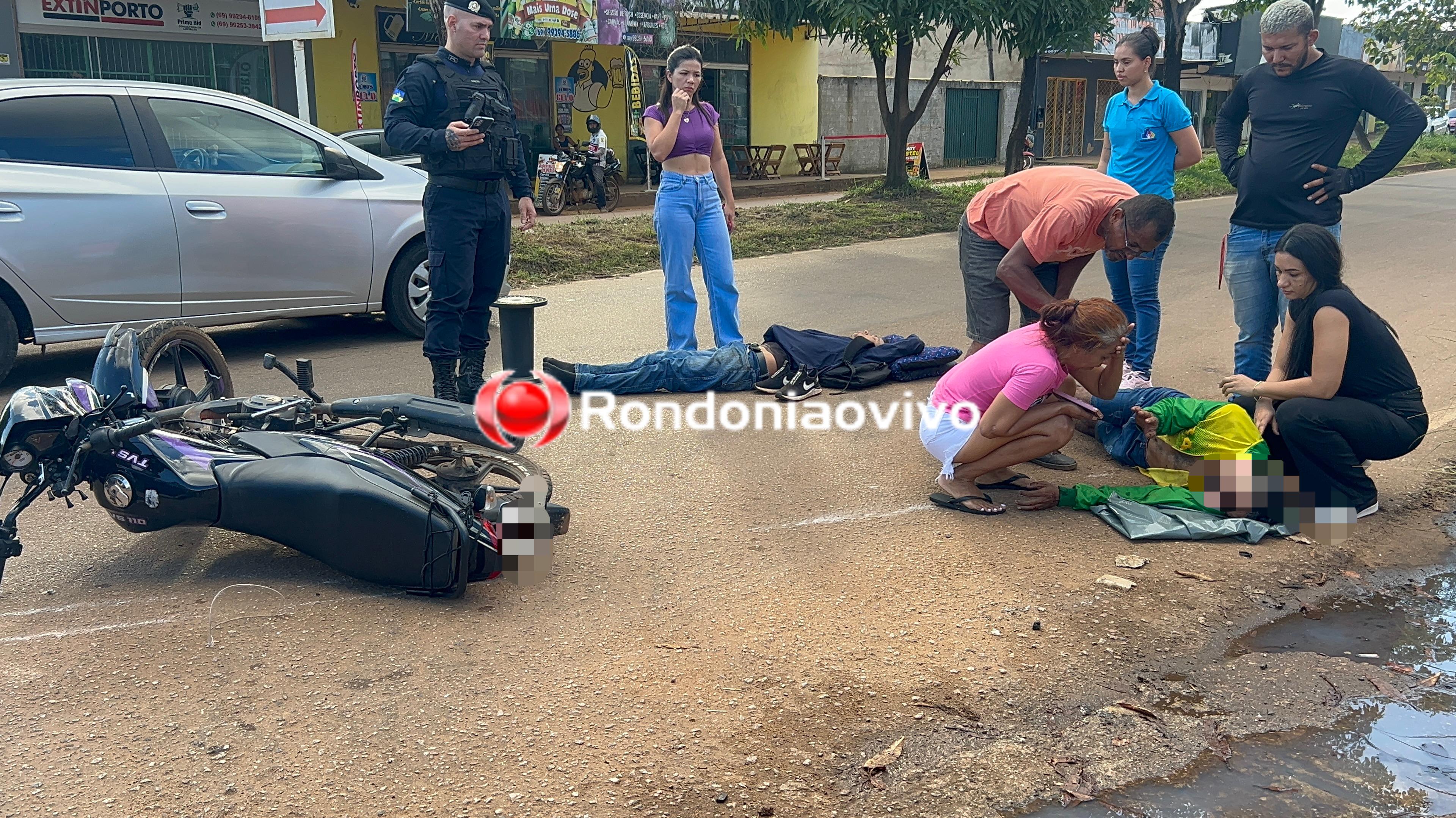 VÍDEO: Acidente deixa dois motociclistas gravemente feridos