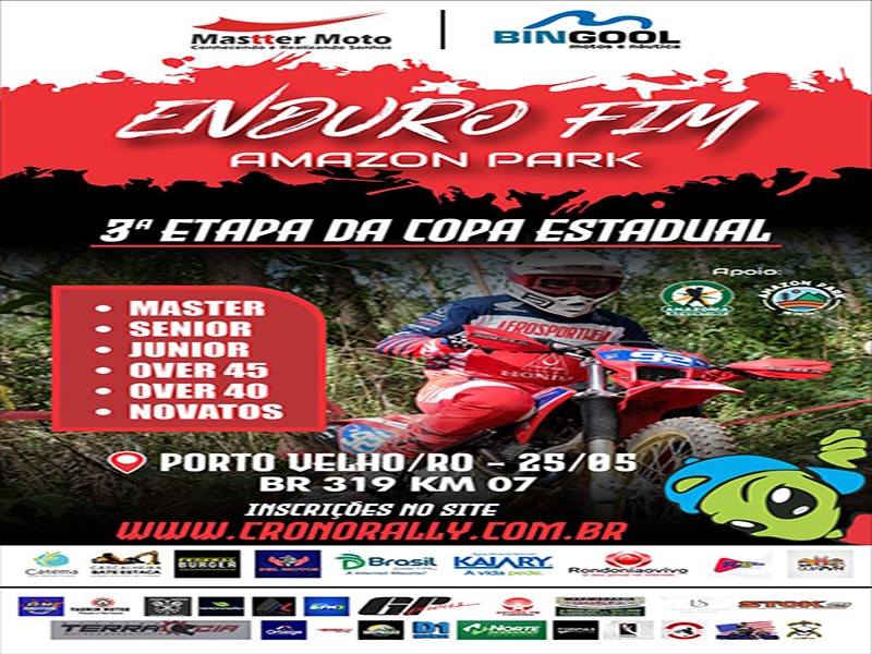ENDURO FIM: 3ª etapa da Copa Estadual de Motociclismo acontece dia (25) na capital 