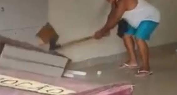 VASSOURADA: Marido quebra tudo em casa e ataca esposa por causa de droga 