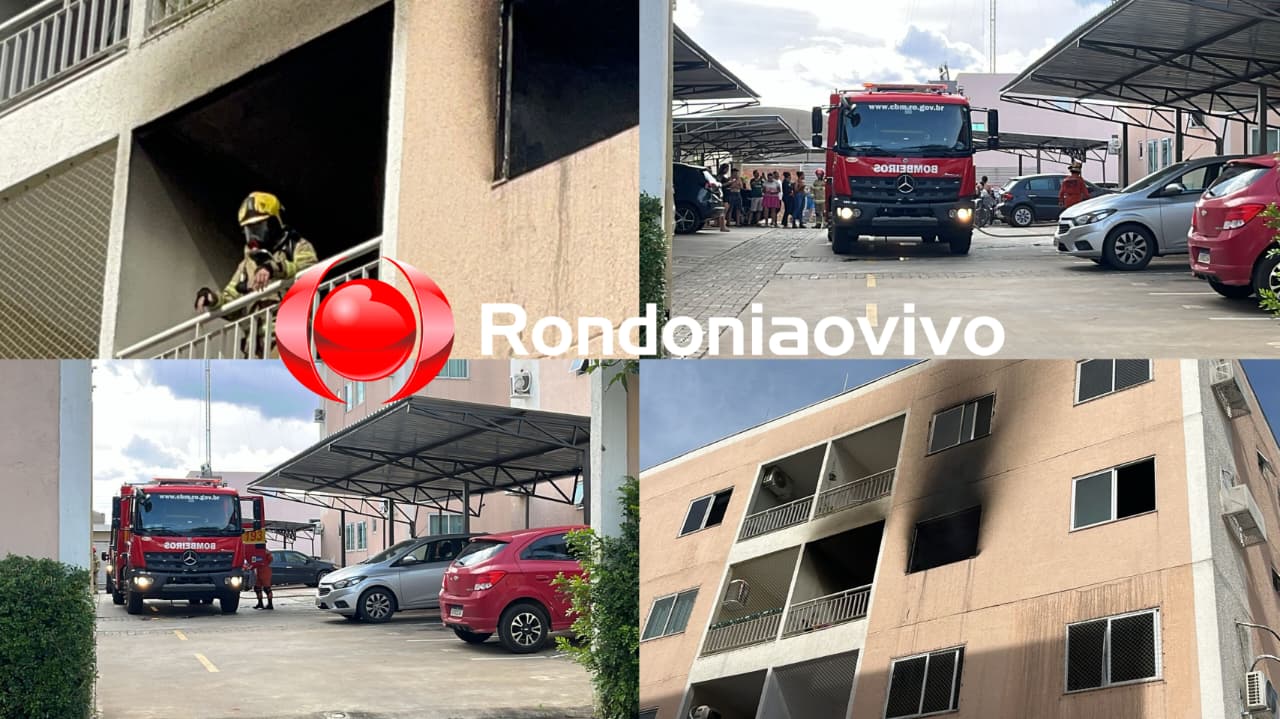URGENTE: Apartamento em condomínio pega fogo e Bombeiros são acionados às pressas 