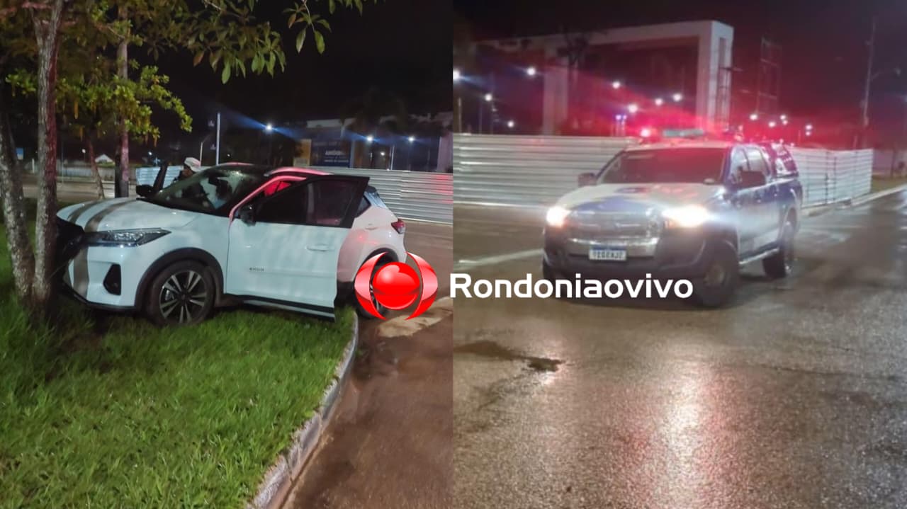 NA JORGE TEIXEIRA: Delegado aposentado da PC é preso embriagado após colidir carro em árvore