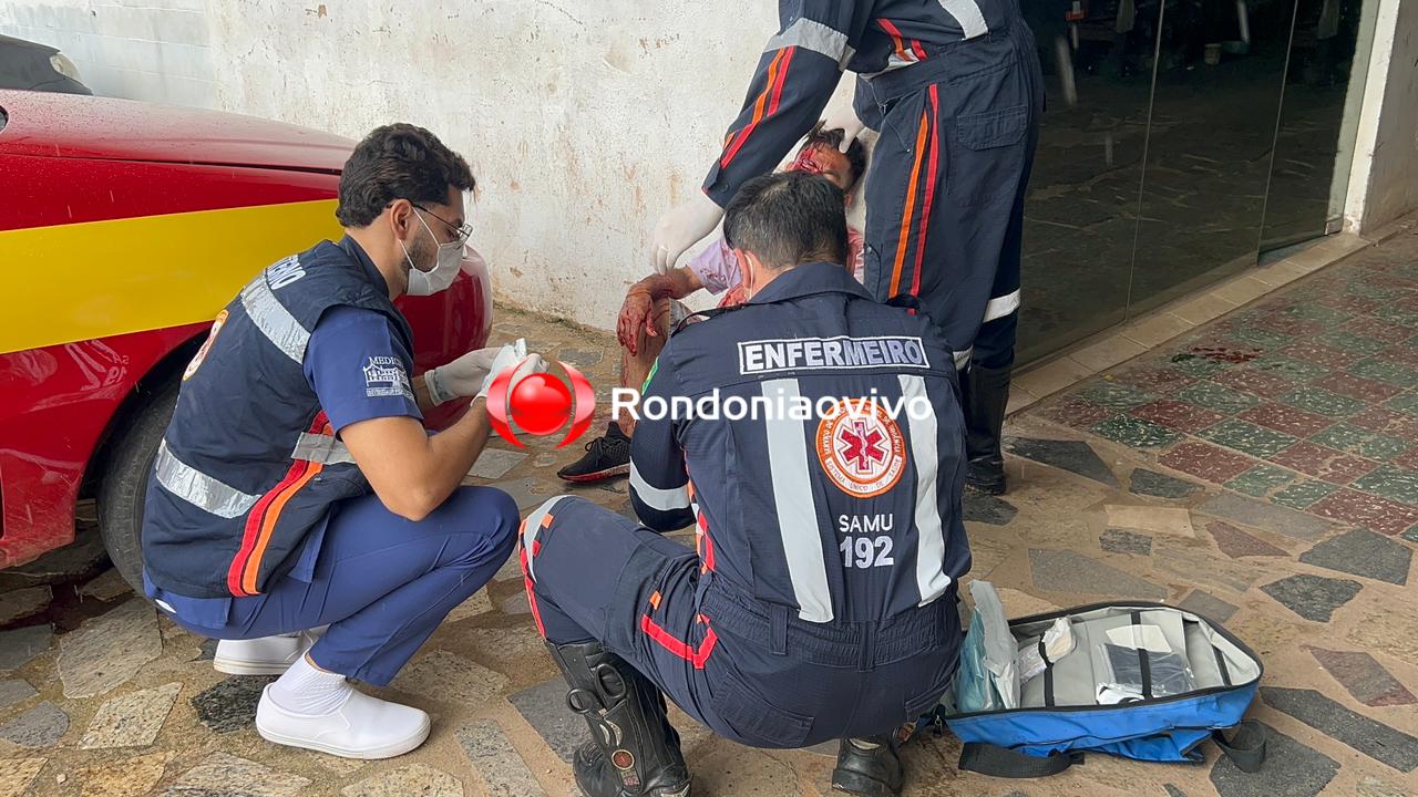 URGENTE: Homem é atacado gravemente no Centro de Porto Velho