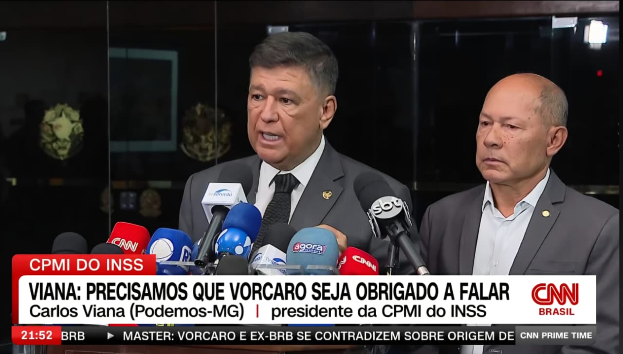 CHRISÓSTOMO: Deputado acompanha coletiva da CPMI do INSS ao lado do presidente da comissão