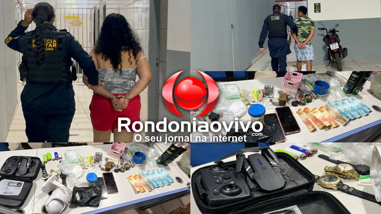 DESMANTELADA: Mulher e homem são presos em boca de fumo com drone e outros objetos