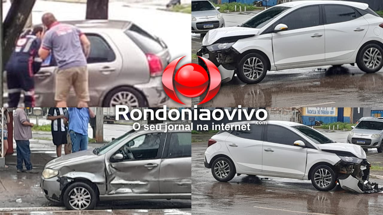 IMPRUDÊNCIA: Mulher em HB20 avança cruzamento e deixa motorista de Pálio ferido