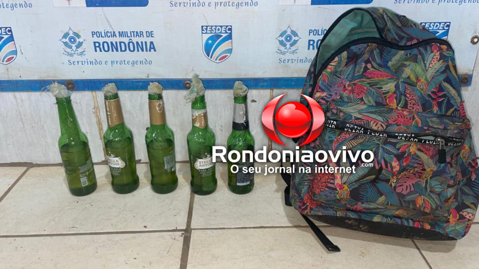 COQUETÉIS MOLOTOV: Adolescente é flagrado enquanto tentava atacar provedor de internet