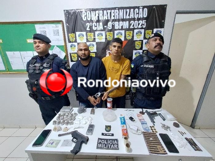 NO FLAGRA: Dois são presos com drogas e armas durante abordagem da PM