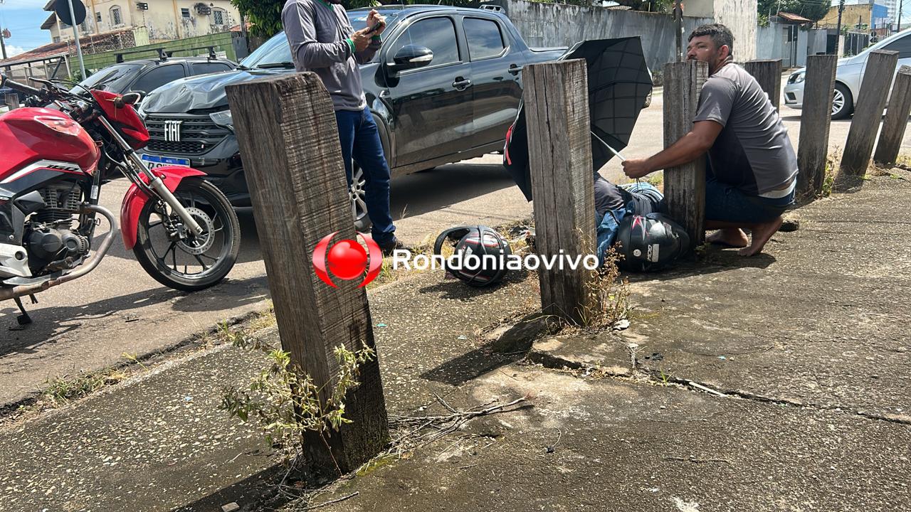 VÍDEO: Motociclista fica gravemente ferido após ser arremessado contra pilar