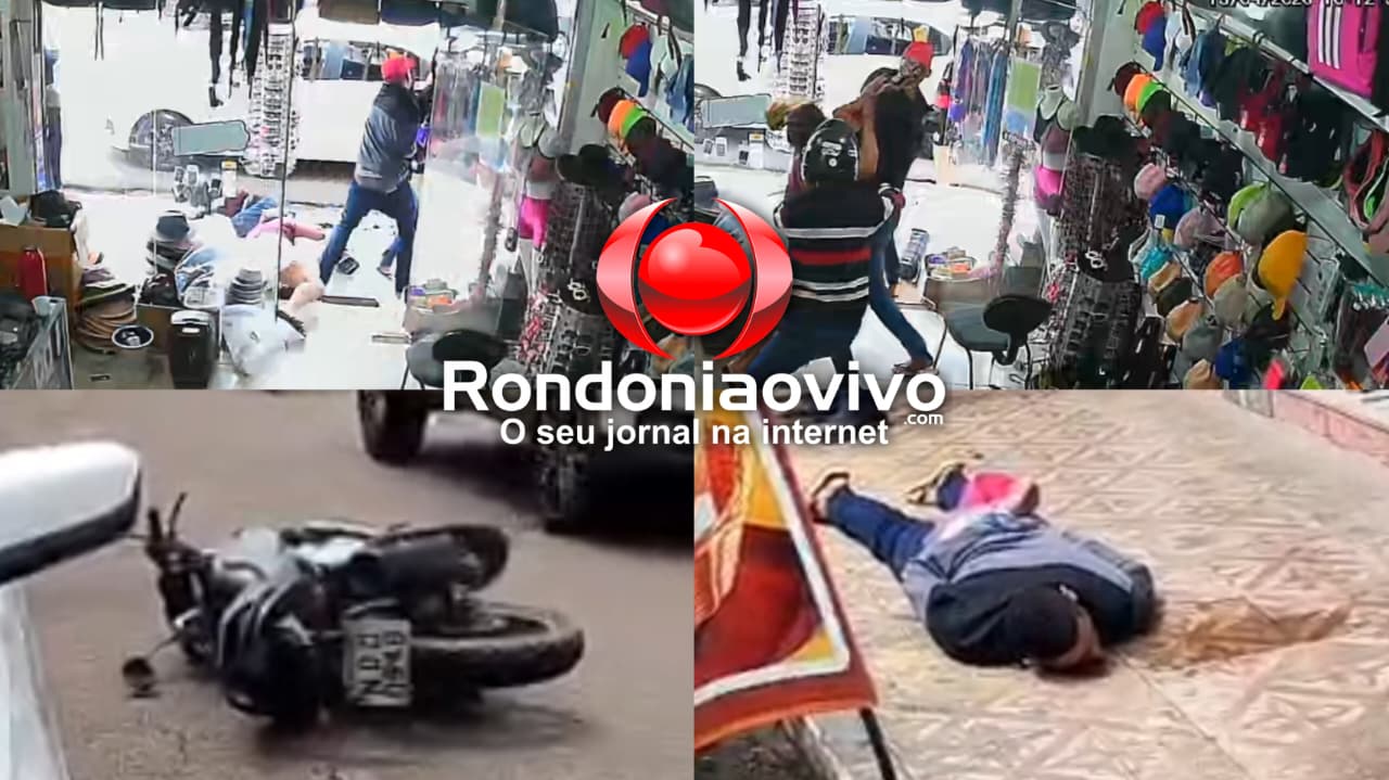 VÍDEO: Vítimas reagem e impedem assalto em loja no Centro de Porto Velho ​