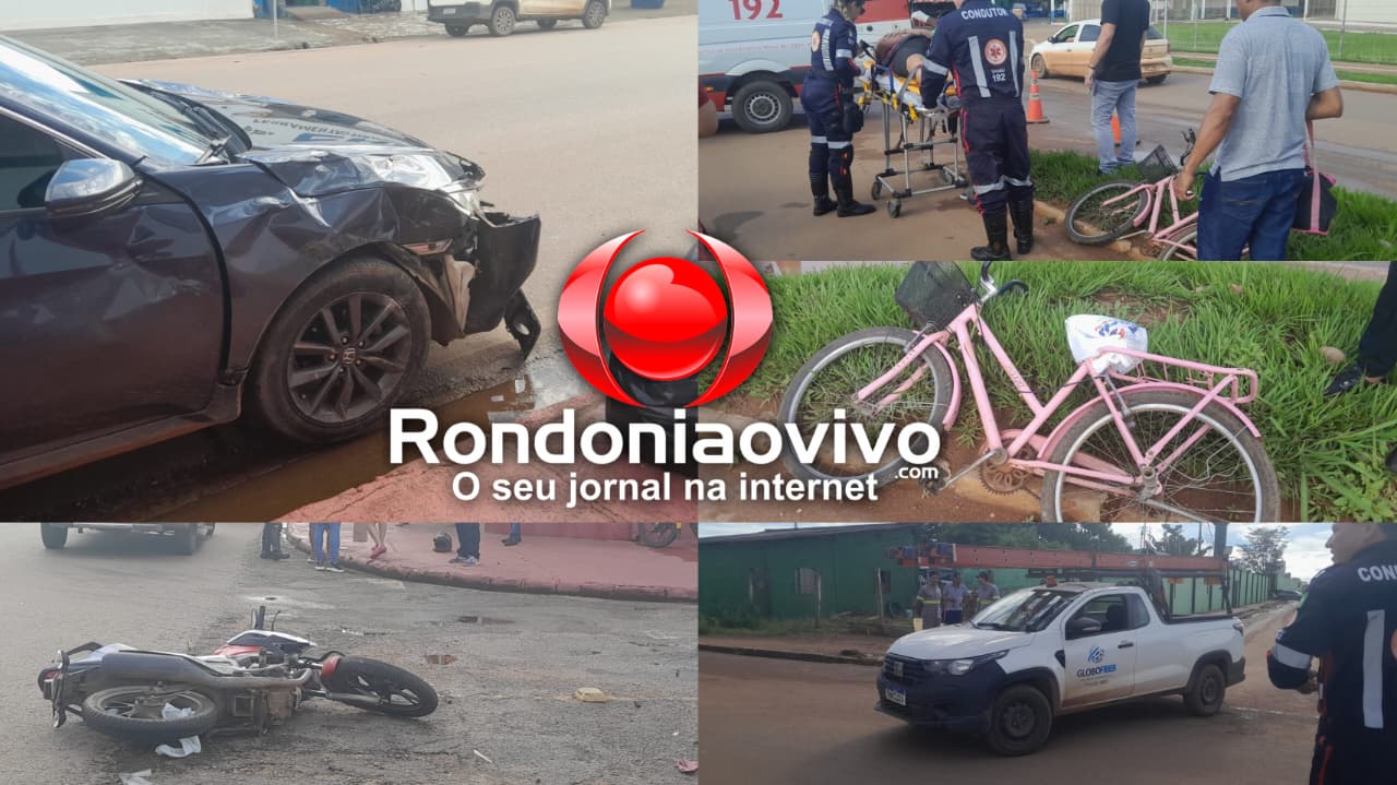 BATIDAS: Acidentes simultâneos deixam feridos na zona Leste de Porto Velho ​