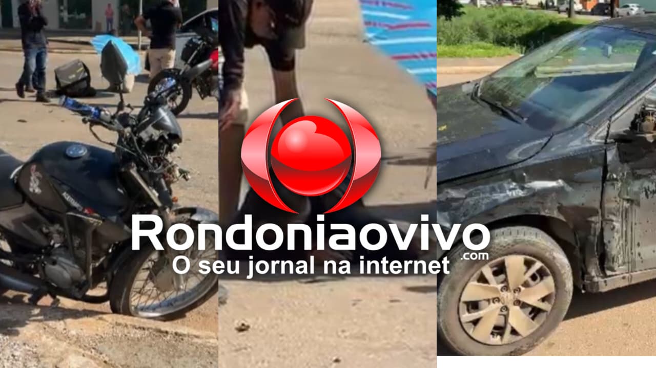 SEMÁFORO: Moto aplicativo fica ferido após acidente na Jorge Teixeira