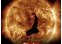 MISTÉRIO SOLAR: Uma cratera com tamanho de 60 Terras apareceu no Sol e isso preocupa cientistas 