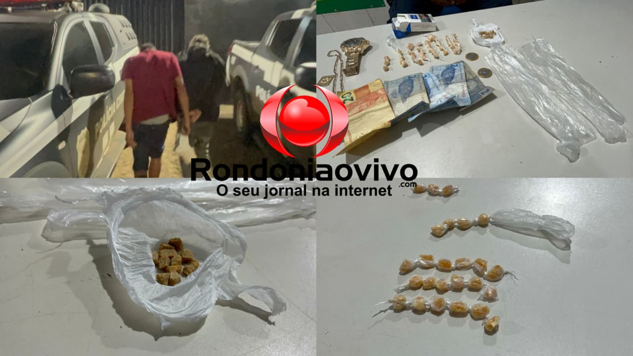 CAI N'ÁGUA: Dupla é apreendida por tráfico de drogas no beco São João