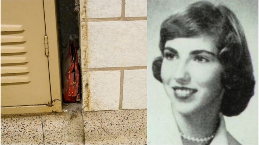 CHEIA DE MISTÉRIOS: Antiga bolsa vermelha perdida em 1957 é encontrada em parede de escola