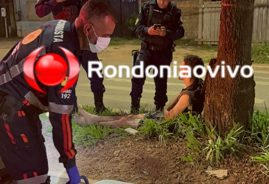 NO LAGOA: Motociclista é atacado com pauladas e tem veículo destruído