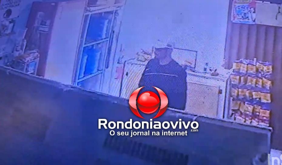 VÍDEO: Ladrão armado invade comércio e rouba duas latas de sardinha