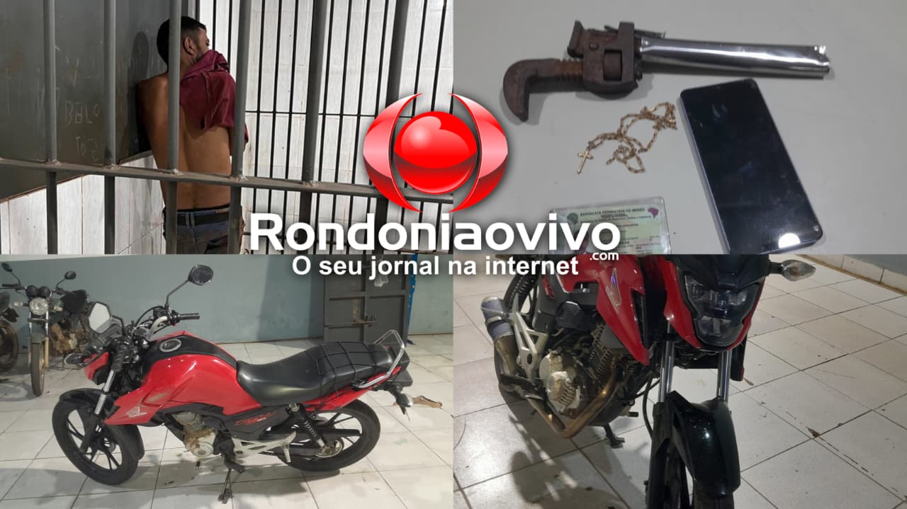 VÍDEO: Criminoso usa arma falsa para roubar motoboy e é contido na bala pela PM