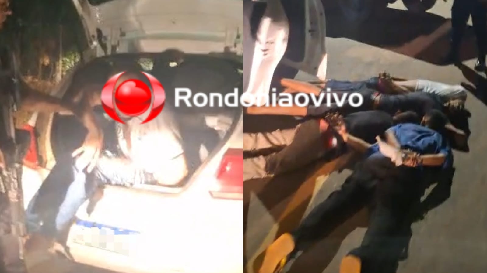 NO PORTA-MALAS: Vídeo mostra vítimas de sequestro libertadas pela PM e acusados presos