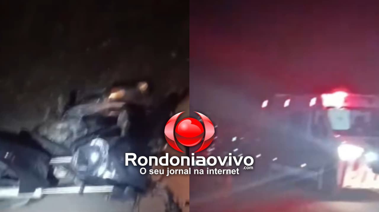 VÍDEO:  Motociclista morre após colisão com carreta na BR-364 próximo a curva da morte