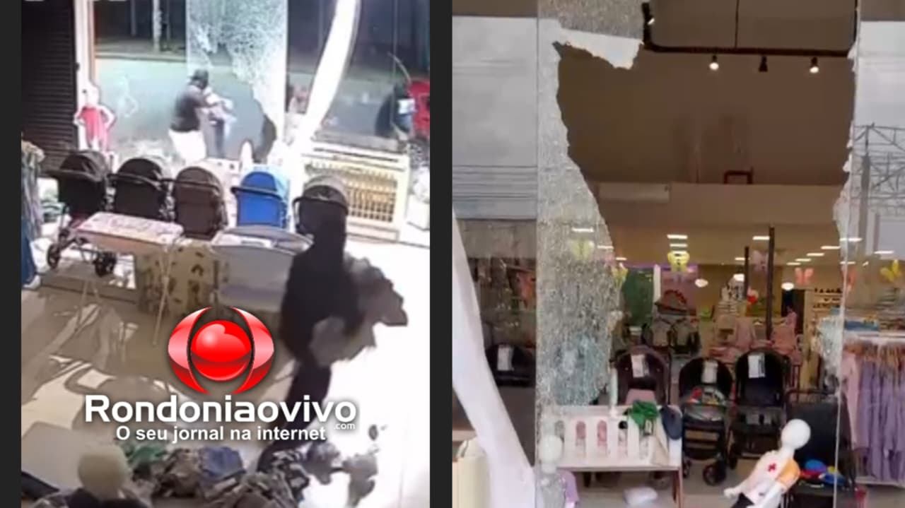 NA CALAMA: Vídeo mostra criminosos fazendo arrastão em loja de roupas infantis