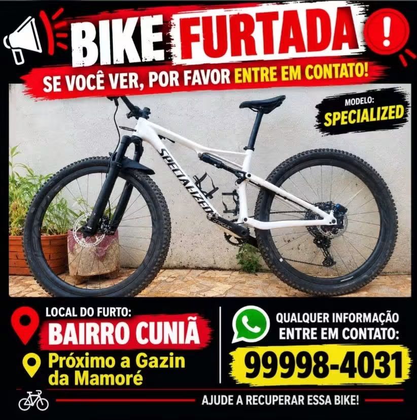 PODE AJUDAR?: Bike furtada no bairro Cuniã em Porto Velho