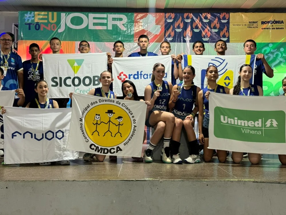JOER 2026: Voleibol escolar de Vilhena conquista títulos na quadra e na praia 